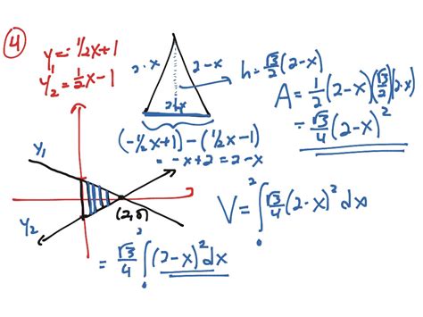 Volumes With Known Cross Sections Math Calculus Integrals Ap Calc Area And Volume Using