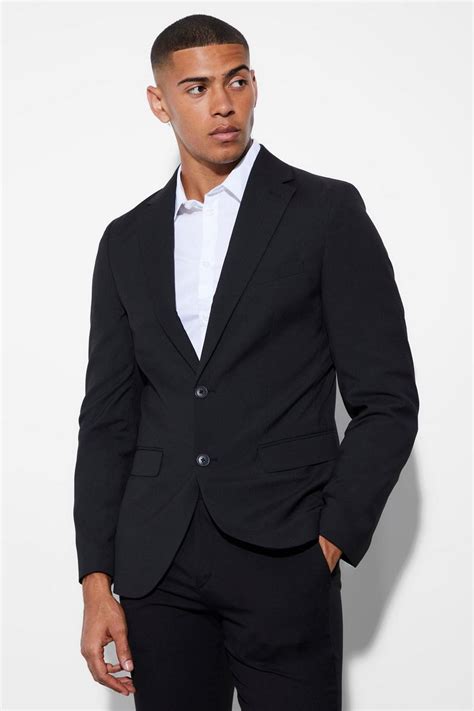 Slim Single Breasted Suit Jacket Boohoo Uk