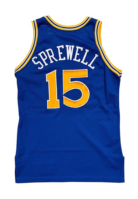 1992-93 Latrell Sprewell Golden State Warriors Game-Used Jersey - Grey