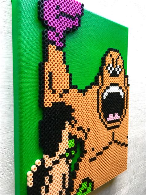 3d Punch Out King Hippo Retro Gaming 8 Bit Pixel Art Perler Etsy