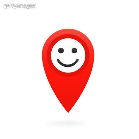 Location Point Simple Shapes Icon With Smiley Location Map Icon Gps