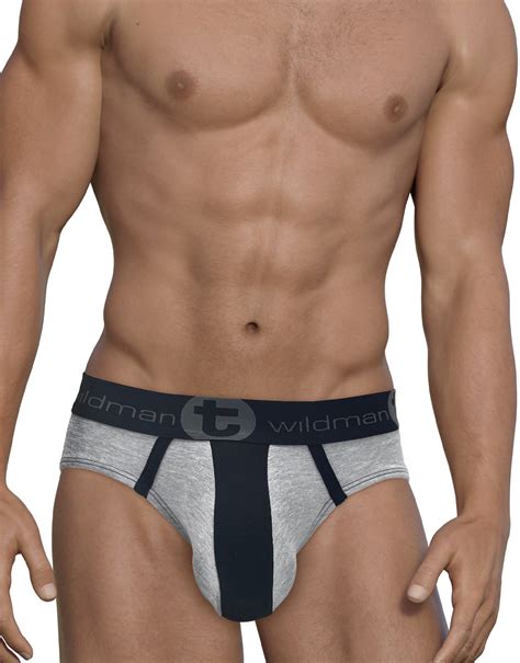 Wildmant Stretch Cotton Big Boy Pouch Brief Grayblack