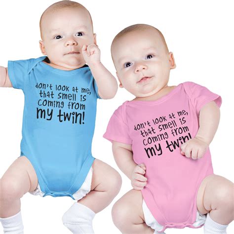 Matching Twins Outfits Includes 2 Bodysuits 0 3 Month Smell Is Coming