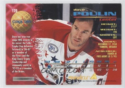 1994-95 Pinnacle - [Base] #179 - Dave Poulin