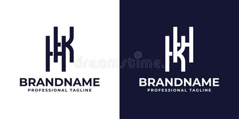 Letters HK And KH Monogram Logo Suitable For Any Business With KH Or