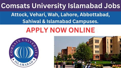 Comsats University Islamabad Jobs 2024 Apply Now Online