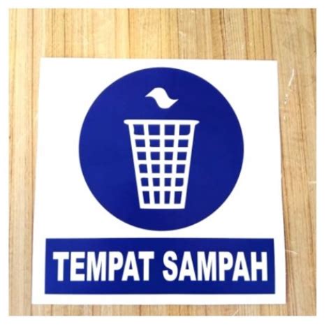 Jual Stiker Vinyl Sign 20x20 TEMPAT SAMPAH BUANG SAMPAH JAGALAH