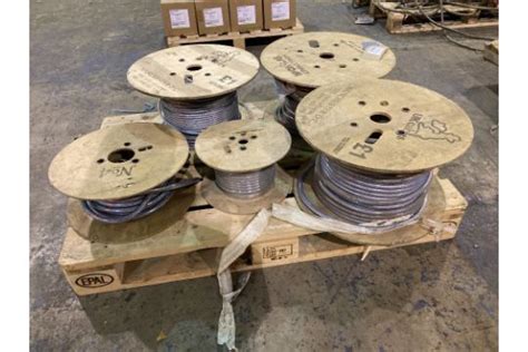 5 Spools Of Various Thickness And Length Electrical Cable