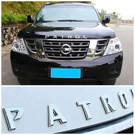 Buy Car Stickers Patrol Logo Chrome Car Front Hood Emblem Sticker For