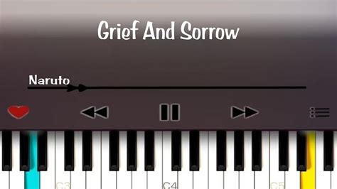 Naruto Grief And Sorrow Piano Version Easy Piano Tutorial Youtube