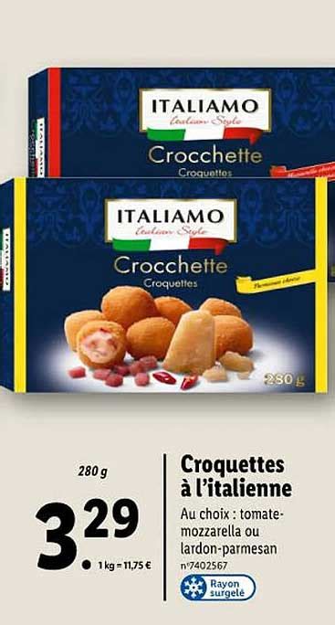 Promo Croquettes à L italienne Italiamo chez Lidl iCatalogue fr