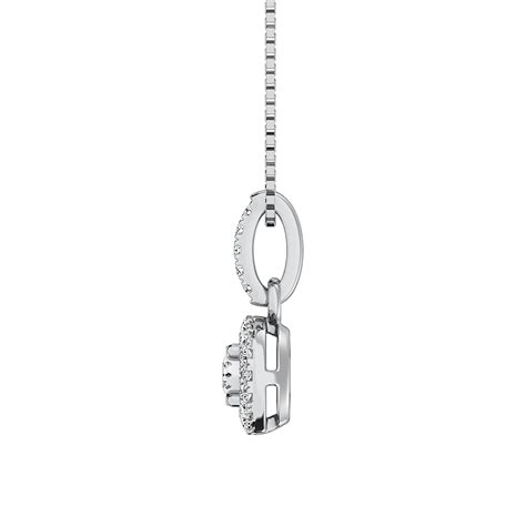 10k White Gold 1 10 Ct Tw Diamond Fashion Pendant Unclaimed Diamonds