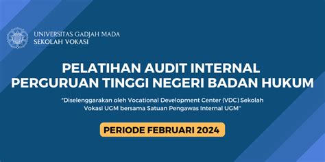 Pelatihan Audit Internal Perguruan Tinggi Negeri Badan Hukum Ptn Bh Vocational Development