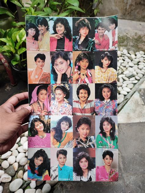 Kartu Gambar Artis Jadul Thn 80an NOS Blm Dipotong Antik Pajangan Di