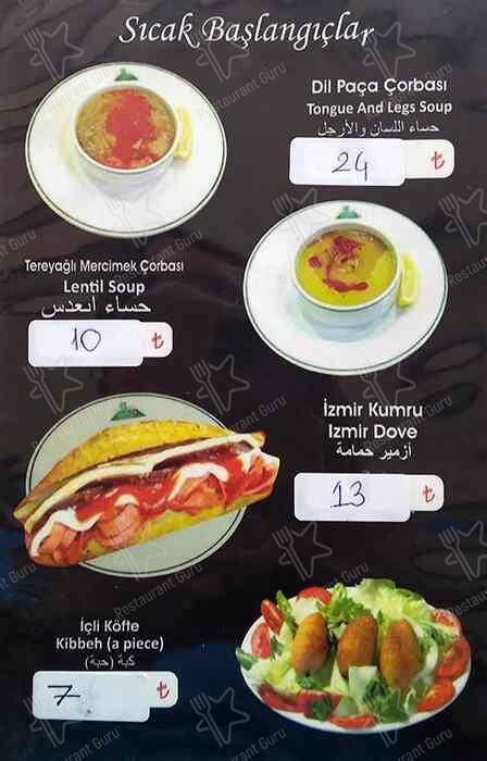 Menu at İzmir Kumrucusu Istanbul Hürriyet Cd No 31 2