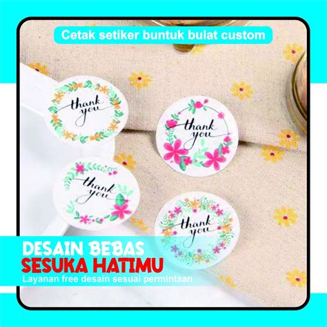 Jual Cetak Setiker Sticker Bulat Custom Cetak Stiker Bulat Lebel