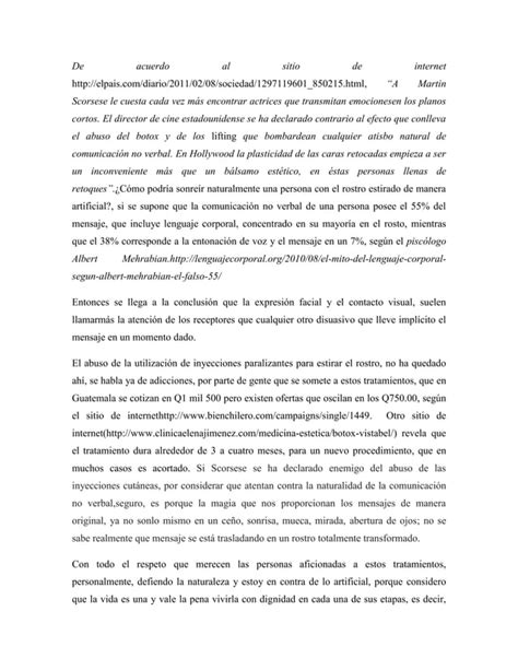 Los cambios faciales un impacto en la comunicación no verbal PDF