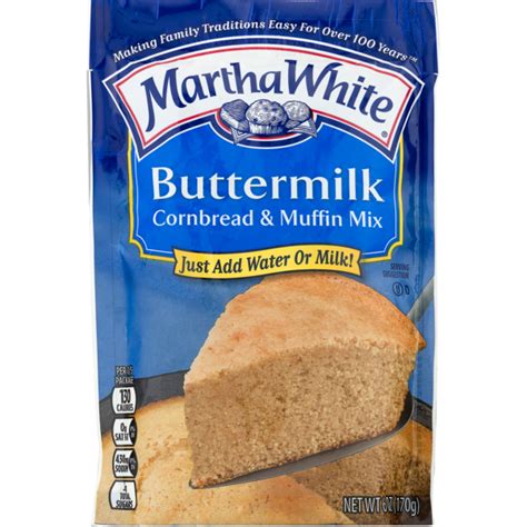 Martha White Cornbread And Muffin Mix Buttermilk Pouch 6 Oz From