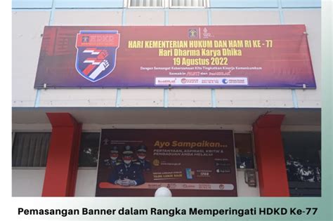 PEMASANGAN BANNER DALAM RANGKA MEMPERINGATI HDKD KE 77 DI RSU