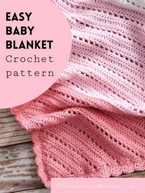 Diagonal easy crochet baby blanket pattern – Artofit