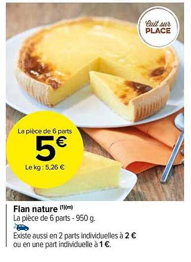 Promo Flan Nature Chez Carrefour Market Icatalogue Fr