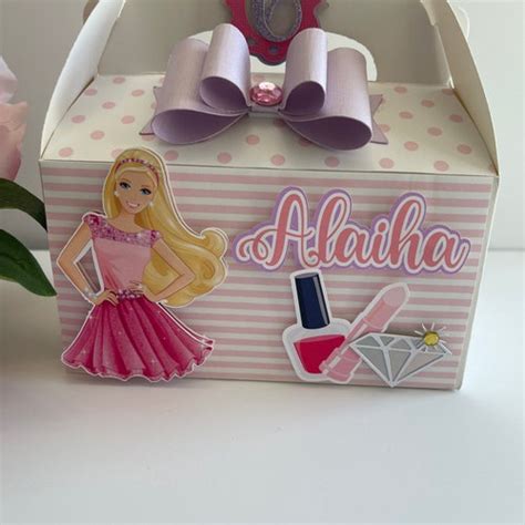 Barbie Party Favor Box Barbies Barbie Goodies Box Barbie Etsy