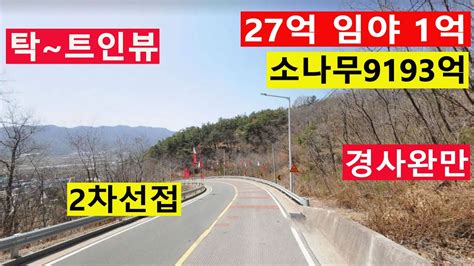 1억 보전관리2차선접싼임야 경사완만 전원생활 숲팬션숲야영장주말텃산힐링숲6차산업307억원 투자수익돈되는땅 약용재배 숲가치9209억