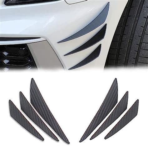 Amazon GKmow Pack 6 Car Spoiler Canards Kit Universal Auto Front