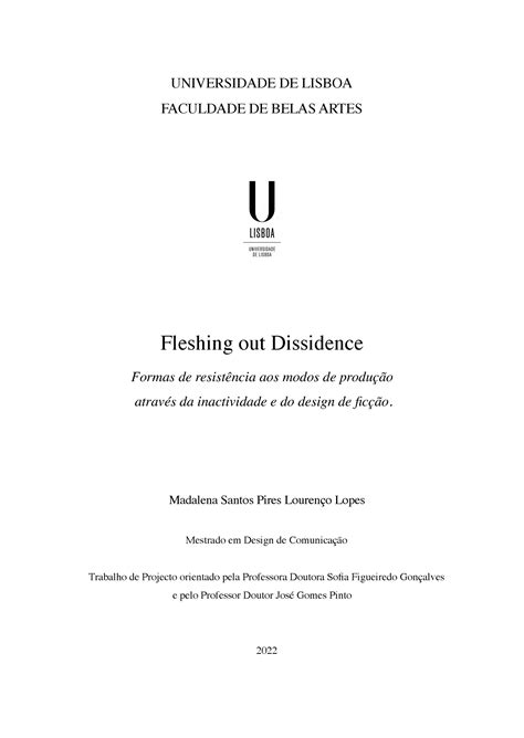 Repositório da Universidade de Lisboa Fleshing out Dissidence formas