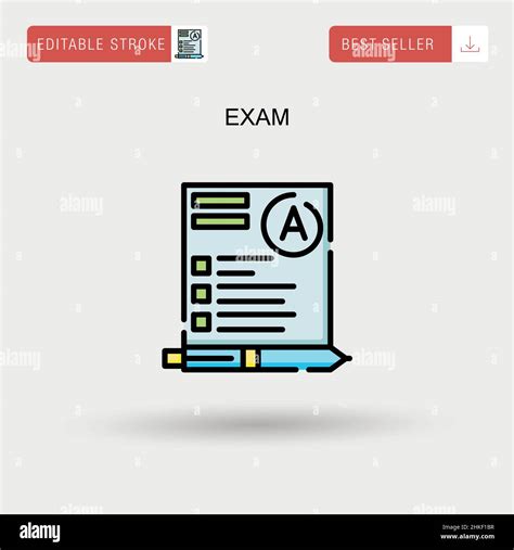 Exam Simple Vector Icon Stock Vector Image And Art Alamy