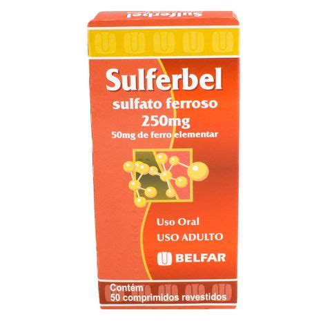 Encontre Sulfato Ferroso Sulferbel Mg Comprimidos Mais Pre O