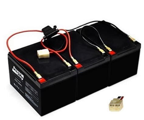 Razor MX500 & MX650 Replacement Batteries Wiring Harness (3) 12V 12ah