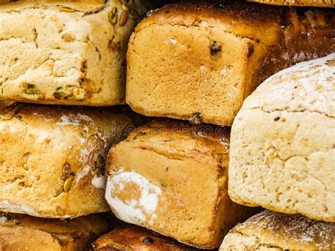 Many Rustic Fresh Bread Loaves Stock Photo Image Of Loaves Closeup