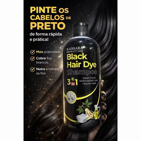 Shampoo Que Escurece Cabelo Branco - Shampoo Que Escurece Cabelo Branco Kaissara 500ml Preto Intenso ...