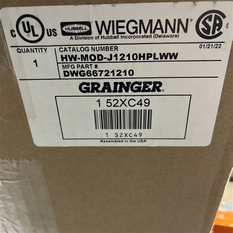 Hubbell-Wiegman Enclosure DWG66721210 12" x 10" x 5", Lockable Latch ...
