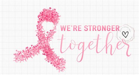 Stronger Together Together We Fight Cancer Fight Breast Etsy