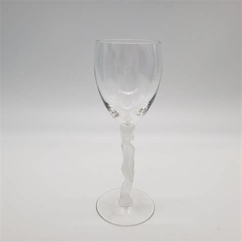 Bacchante Frosted Nude Stem Bayel Wine Glass Bareware Ebay