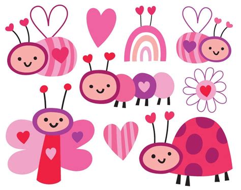 Bug Svg, Love Bugs Svg, Cute Bugs Svg, Valentines Clipart, Bug Clipart, Valentines Day Svg Png ...