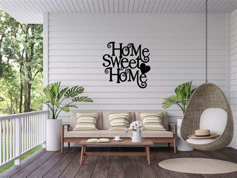 Home Sweet Home Metal Sign Metal Wall Art Words Sign For Home With