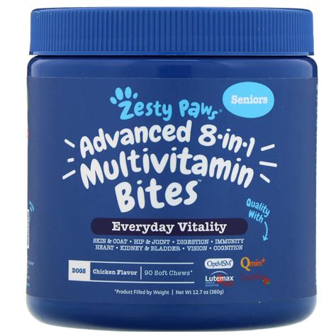 Zesty Paws Advanced 8 In 1 Multivitamin Bites For Dogs Everyday