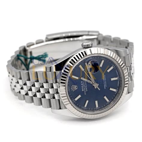 Rolex Datejust 126334 Blue Index Jubilee 41mm Stainless Steel Mens