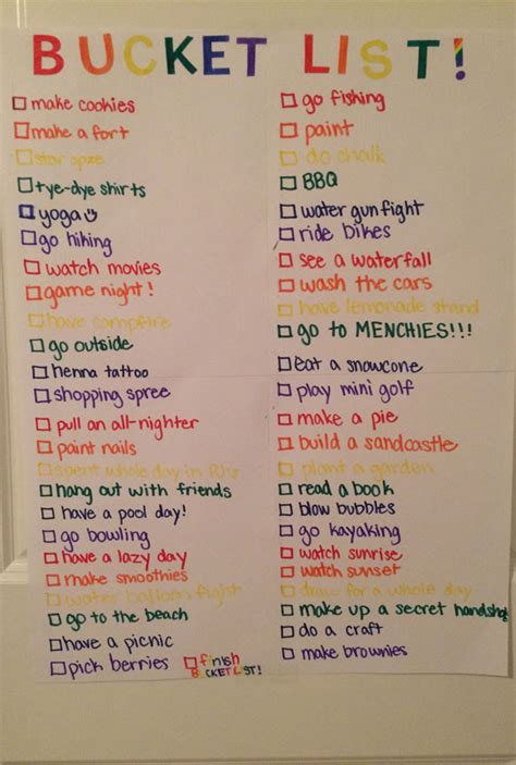 Summer Bucket List Ideas Tumblr