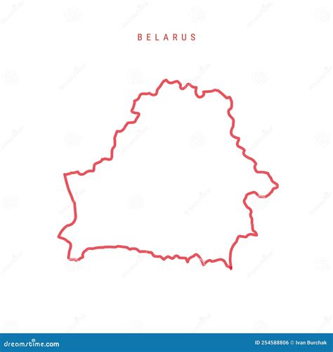 Belarus Editable Outline Map Vector Illustration Stock Vector