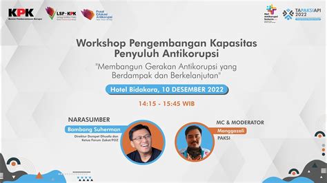 Workshop Pengembangan Kapasitas Penyuluh Antikorupsi YouTube