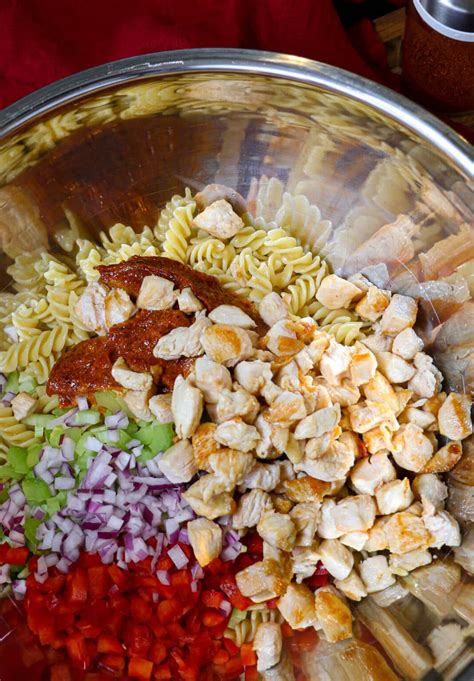 Nashville Hot Chicken Pasta Salad Grillseeker