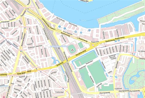 Feijenoord Stadion Stadtplan Mit Satellitenfoto Und Unterk Nften Von