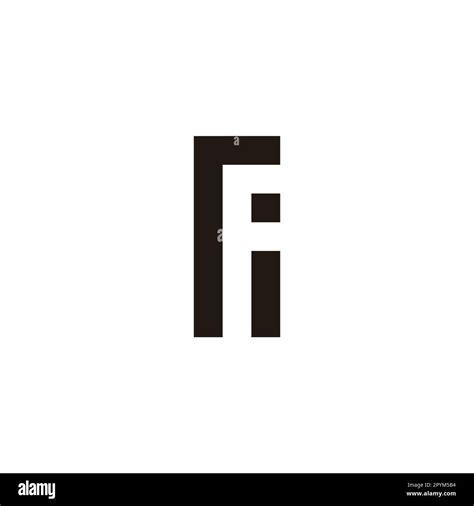 Letter R F And I Square Geometric Symbol Simple Logo Vector Stock