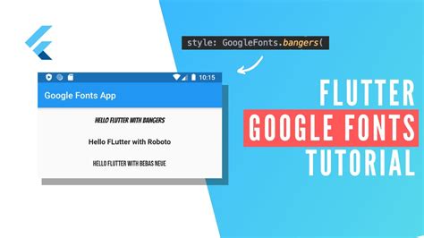 Flutter Google Fonts Tutorial