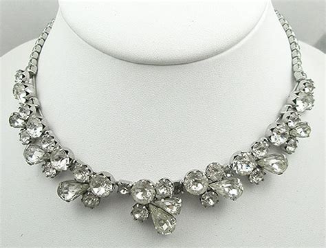 Weiss Rhinestone Necklace Garden Party Collection Vintage Jewelry