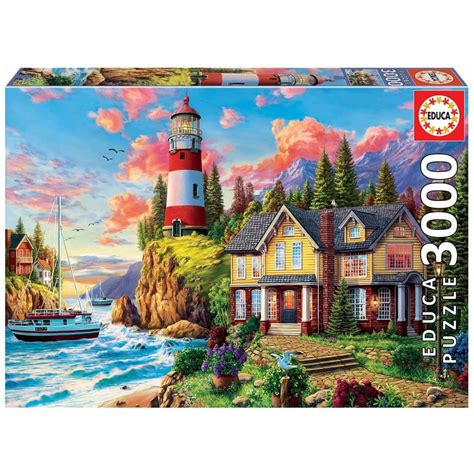 Lighthouse Near The Ocean 3000 Piece Jigsaw Puzzle - Walmart.com ...